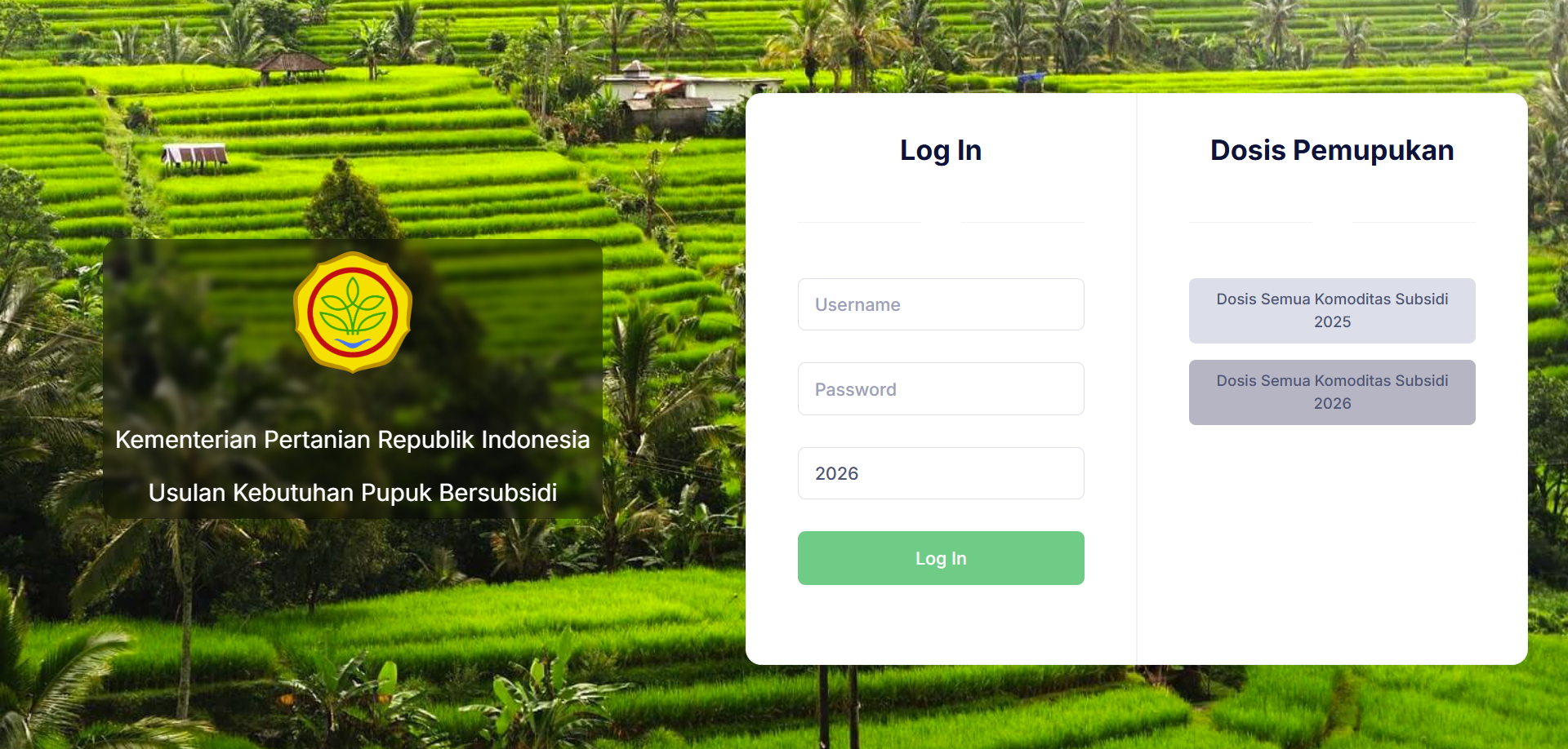 Pendaftaran Pupuk Bersubsidi