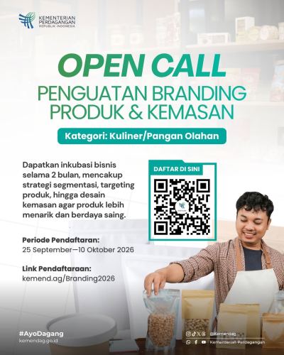 Inkubasi Branding dan Kemasan Gratis dari Kemendag untuk UMKM Jabodetabek