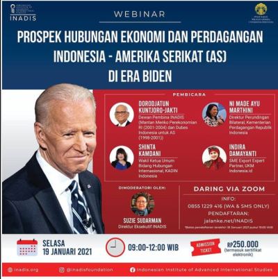 Webinar Prospek Hubungan Ekonomi dan Perdagangan Indonesia-AS di Era Biden