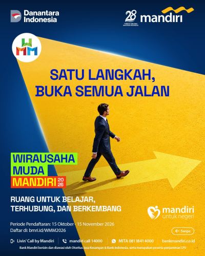 Bank Mandiri Buka Kompetisi Wirausaha Muda Mandiri 2026, Daftar hingga 15 November
