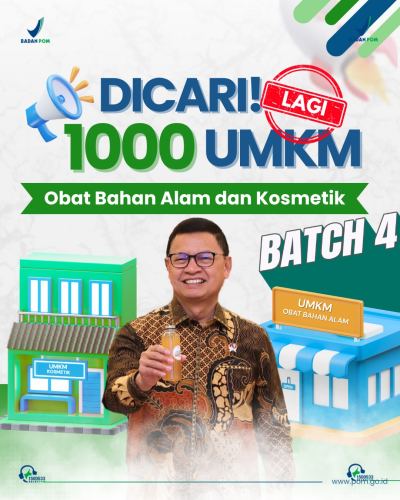 BPOM Buka PROAKTIF Batch 4 2026 untuk 1.000 UMKM, Daftar Sebelum 10 November