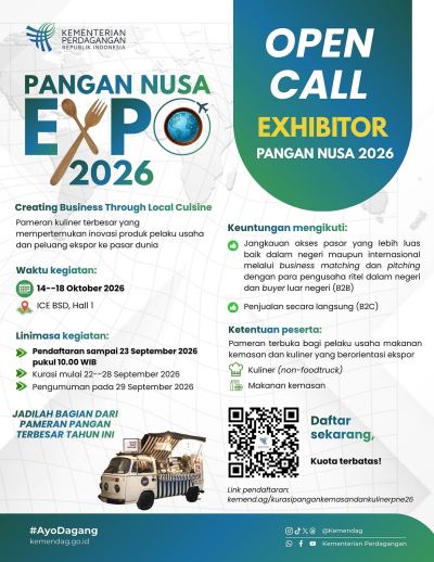 Jadi Exhibitor Pangan Nusa Expo 2026, Pendaftaran Ditutup 23 September
