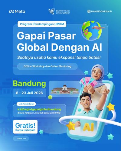Kolaborasi Meta, Kemendag, UKMIndonesia.id dan Evermos: Buka Program Gapai Pasar Global dengan AI untuk UMKM Bandung