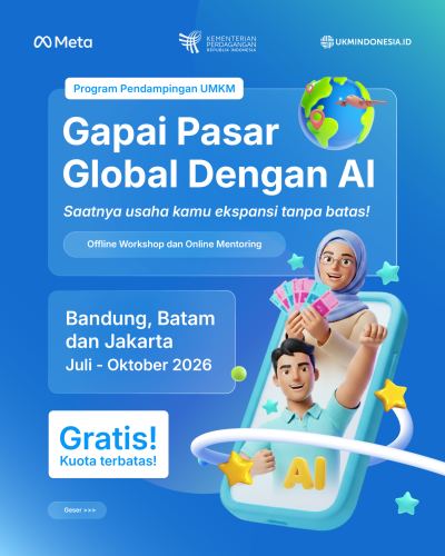 Program Pendampingan UMKM Gapai Pasar Global dengan AI Bersama Meta, Resmi Dibuka di Tiga Kota