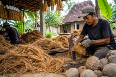 Ekspor Cocobristle Indonesia: Peluang, Sentra Produksi, dan Tantangan bagi UMKM Sabut Kelapa