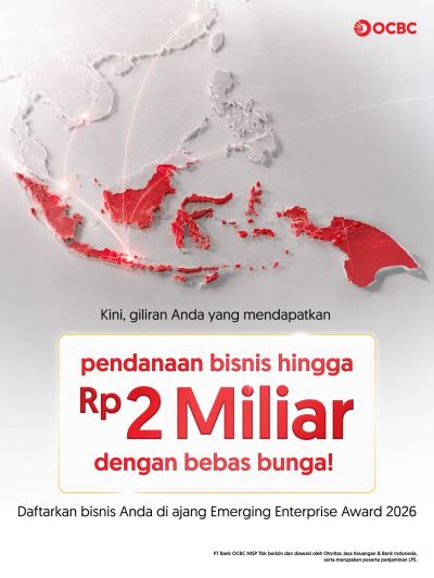 OCBC Buka Emerging Enterprise Award 2026, UKM Inovatif Berkesempatan Raih Pembiayaan Bebas Bunga hingga Rp2 Miliar